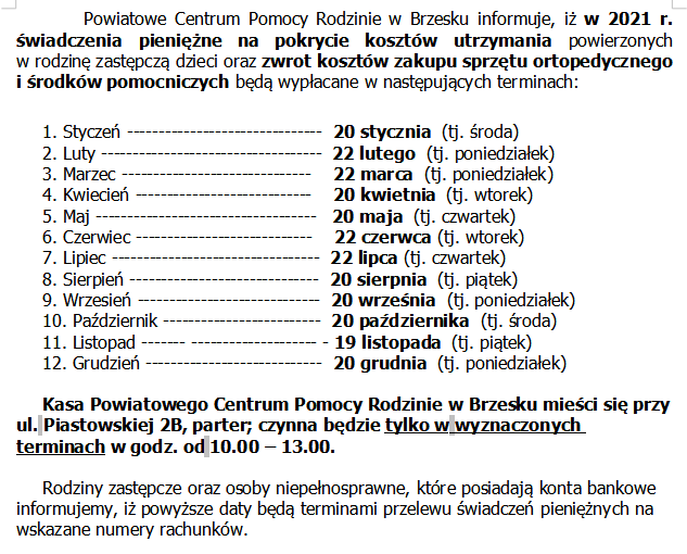 LISTA WYPŁAT